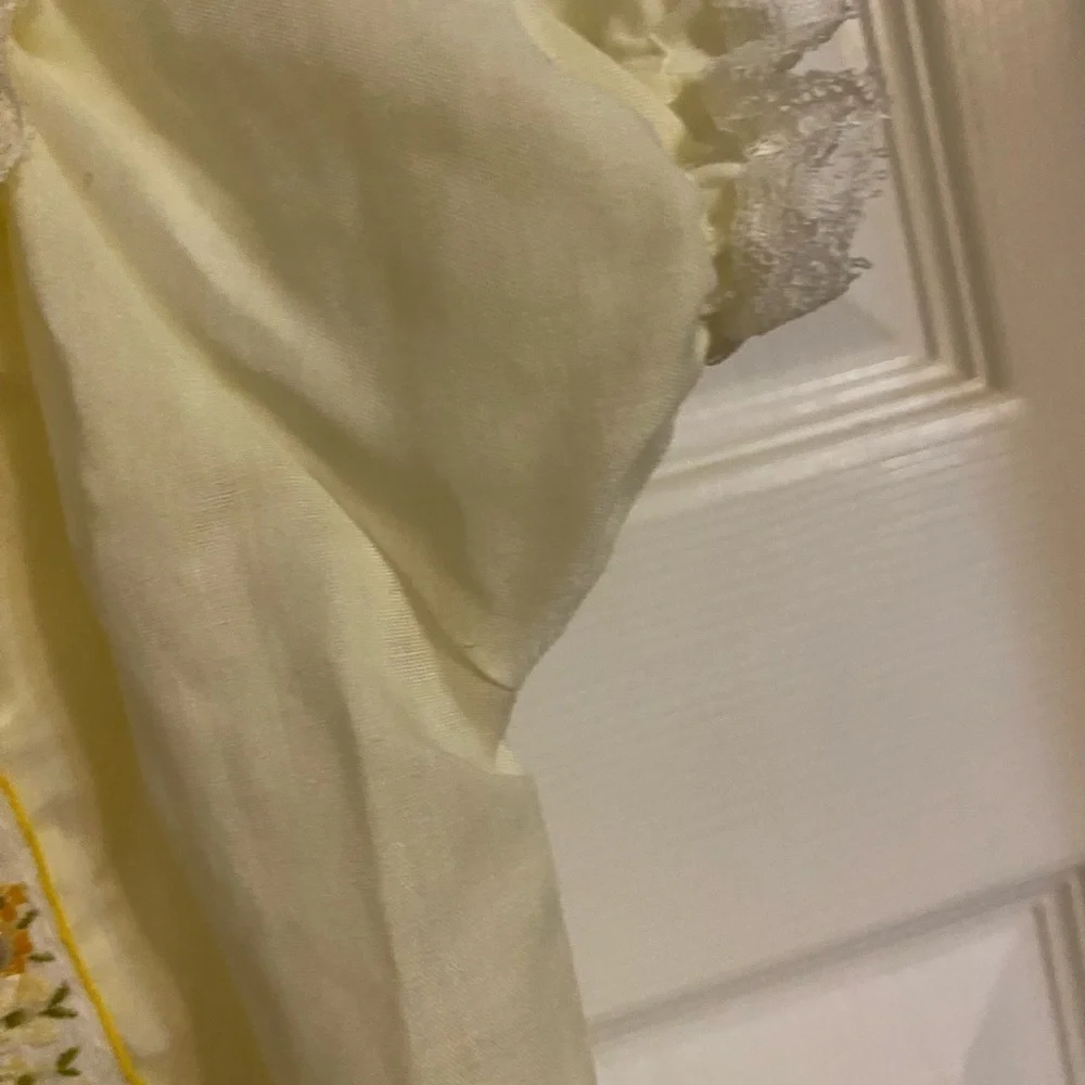 Vintage Embroidered Dress - Size 0/3 Months